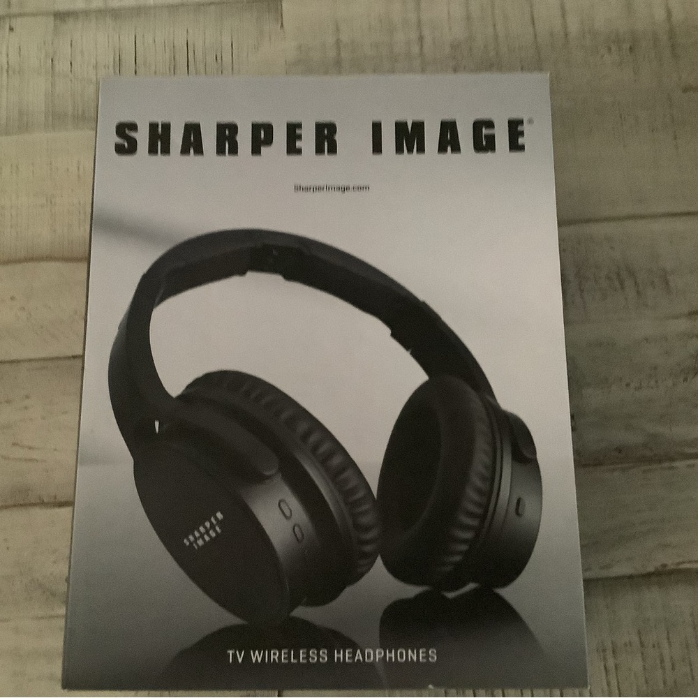 Sharper Image Black TV Wireless Headphones